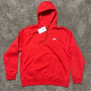 New Nike Men’s Large Red Club Fleece Hoodie